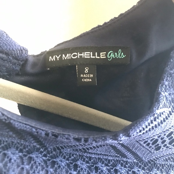 blue dress with long back and short front - Picture 4 of 5